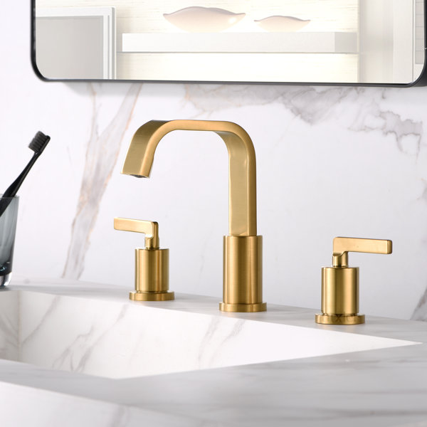 Luxier Widespread Faucet 2handle Bathroom Faucet with Drain Assembly
